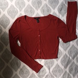 Forever 21 buttoned crop top